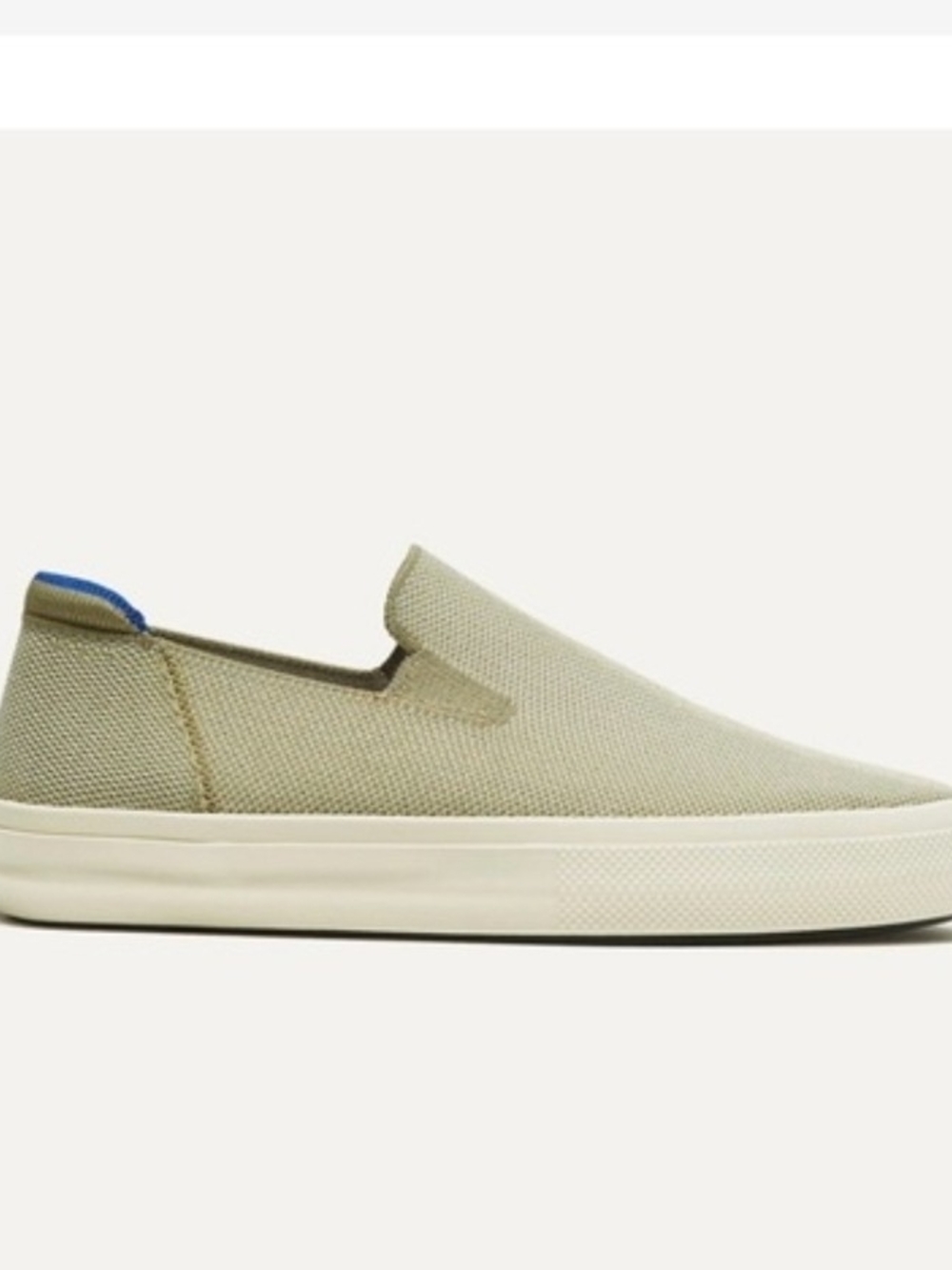 Rothy's Slip-On Canvas Womens/Mens Sneaker in Light Beige